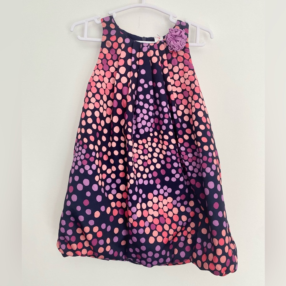 Soft Elegant polka dot sleeveless bubble dress 18 months